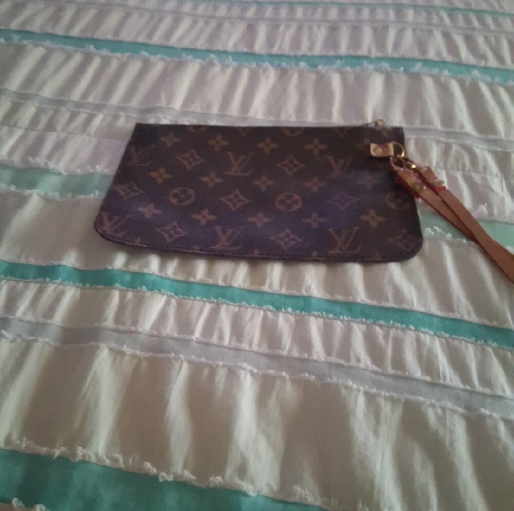 Brown Monogram Wristlet with Strap. Firm Price, No Bundle Discount - Picture 2 of 14